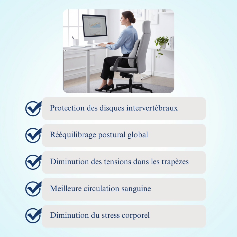 Coussin Orthopédique Chaise Bureau