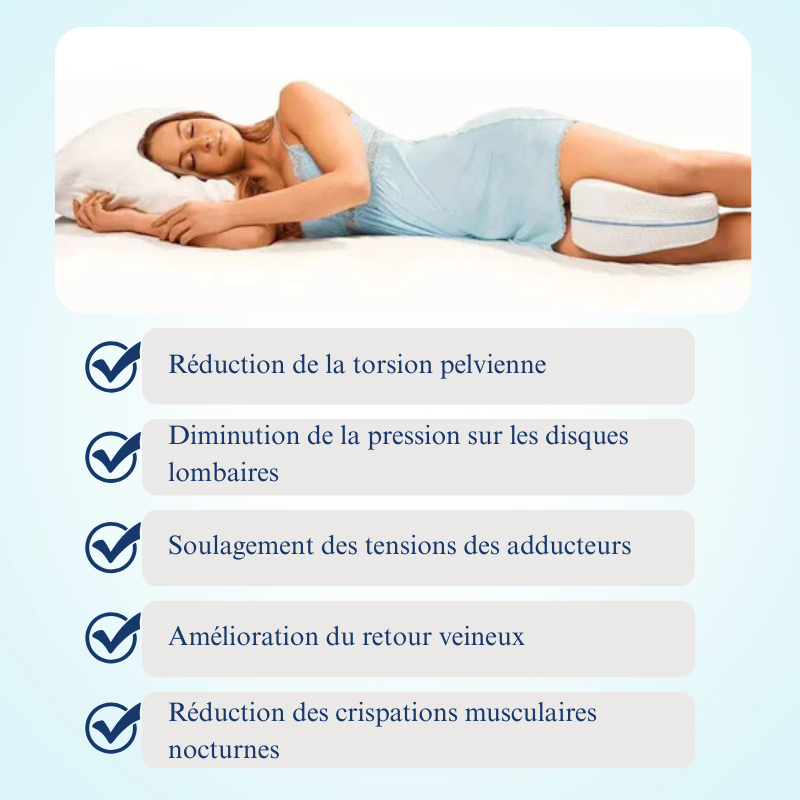Coussin Genoux Nuit Ergonomique