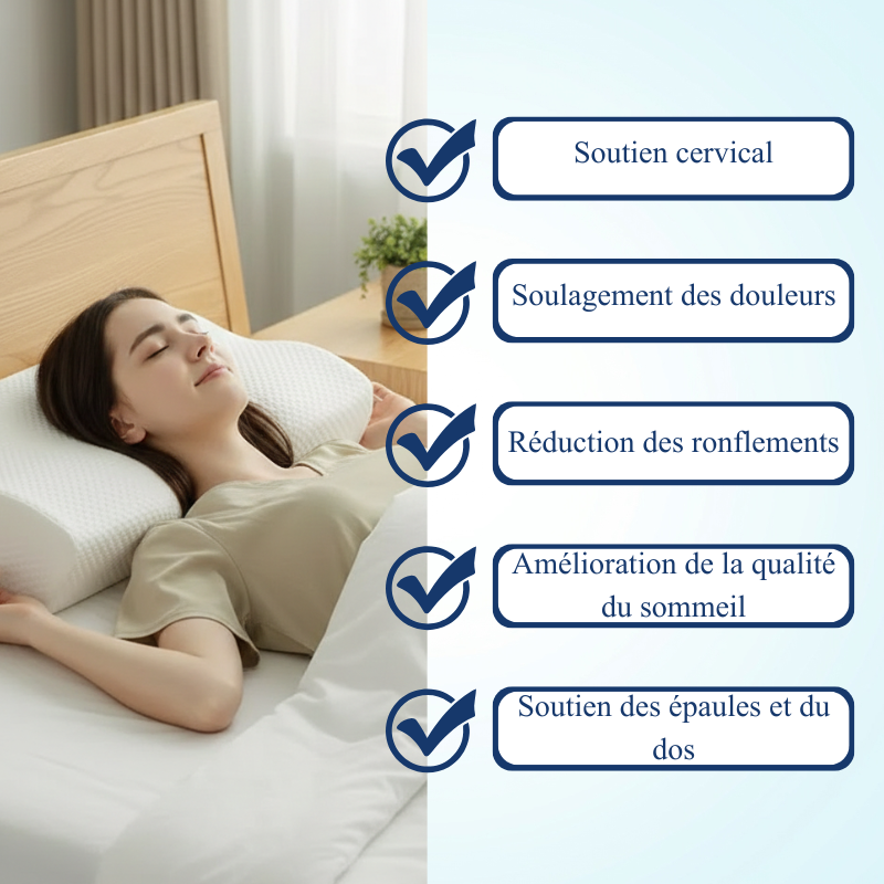 Oreiller Ergonomique Cervical Mal de Dos