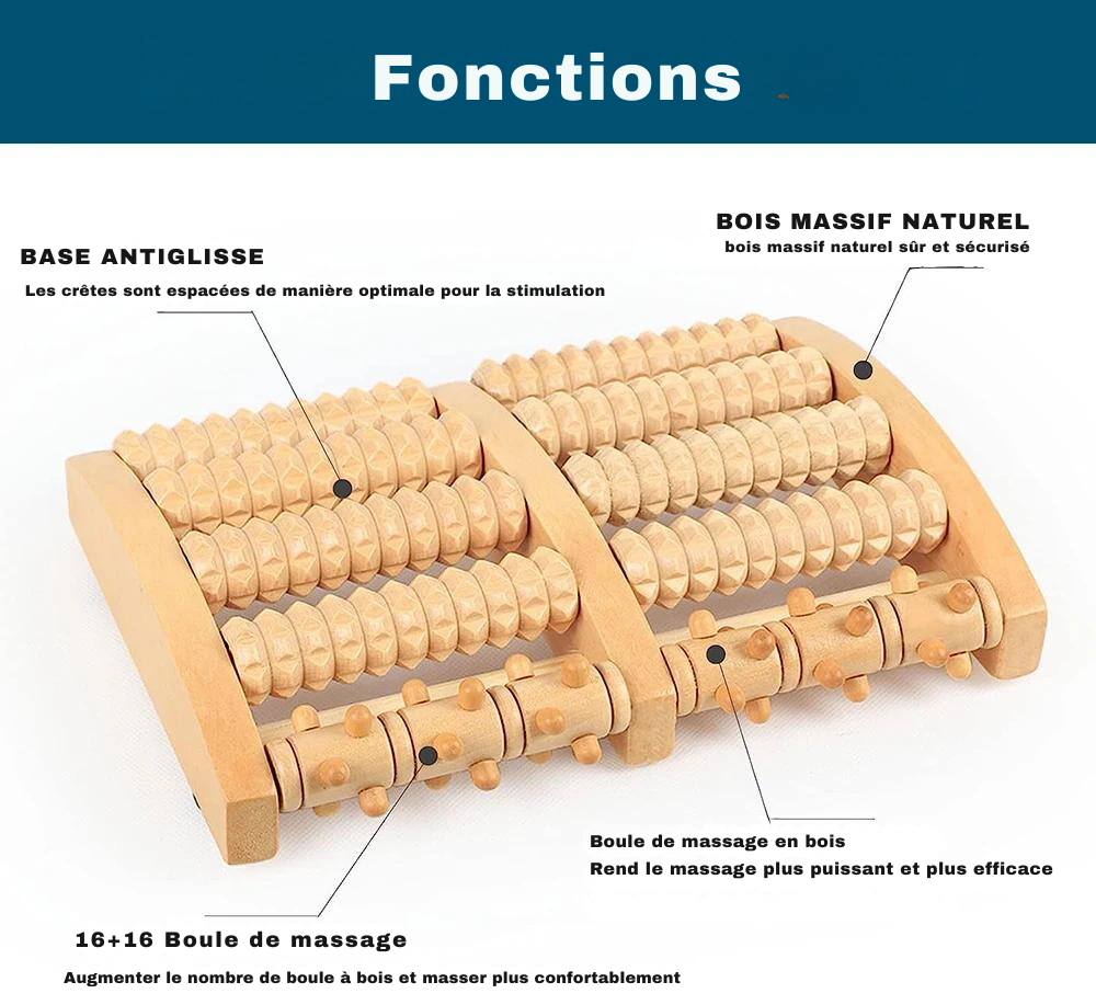 Appareil de Massage en Bois pour Pieds