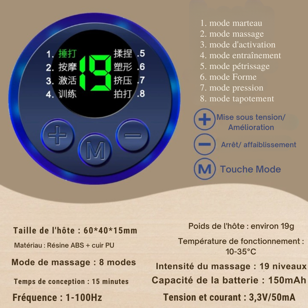 Masseur Cervical Impulsions Electriques