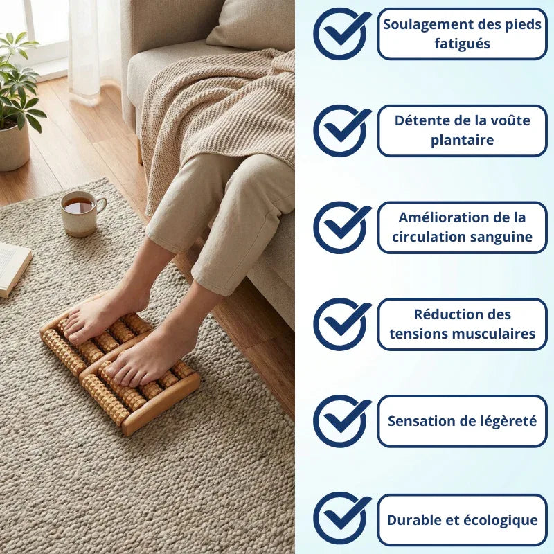Appareil de Massage des Pieds en Bois - Relax Max